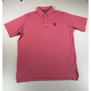 FootJoy FJ Golf Polo Shirt Mens XL Pink Stretch High Point Logo
